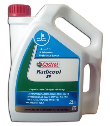 Castrol Radicool SF - 3 Litre Organik Kırmızı Antifriz